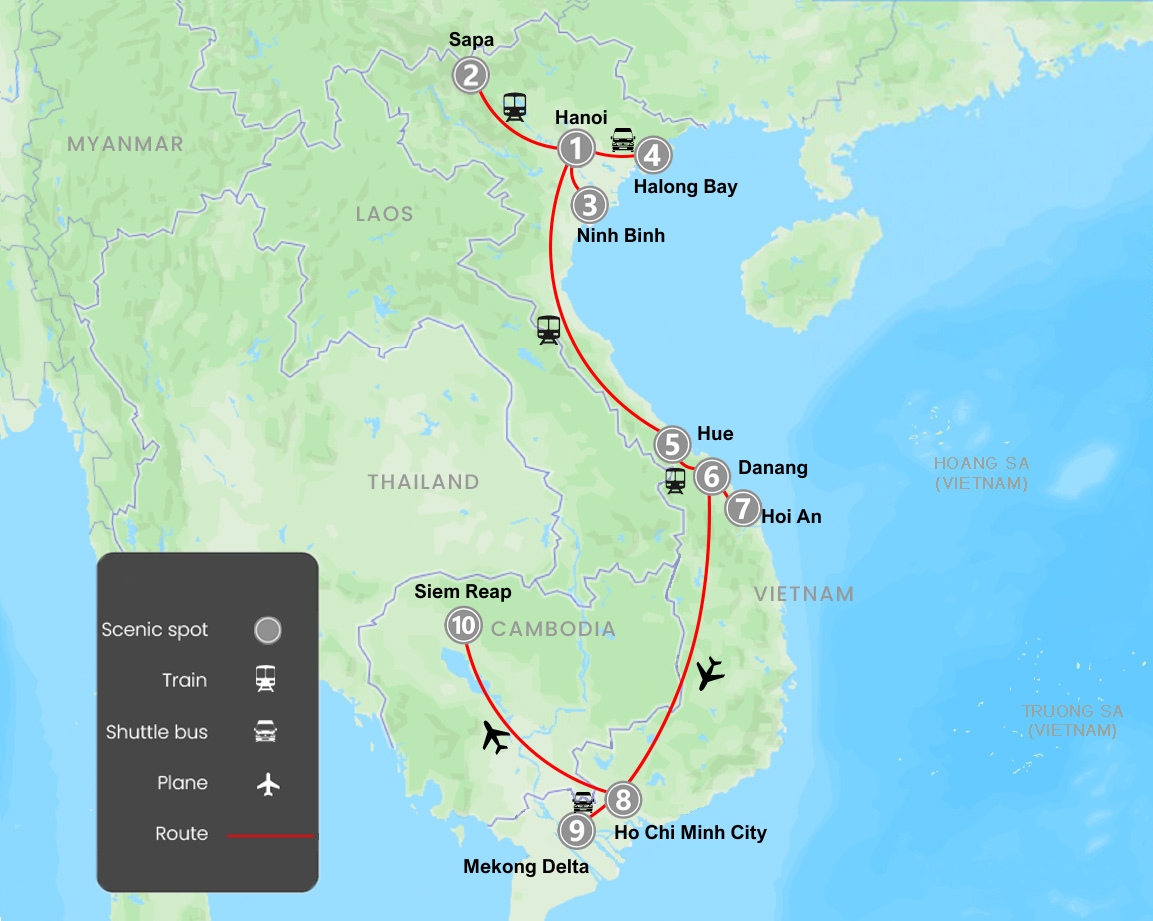 Unique of Vietnam & Cambodia Tour 16 Days 15 Nights
