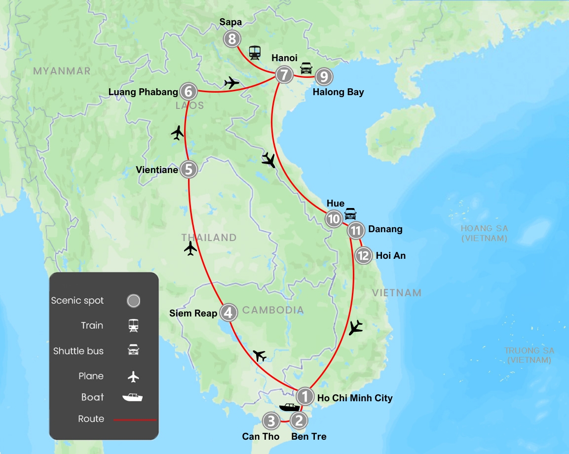 Explore Amazing Vietnam Laos Cambodia in 21 Days